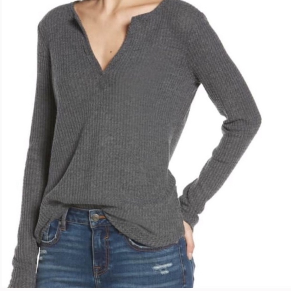 Socialite - grey thermal long sleeve